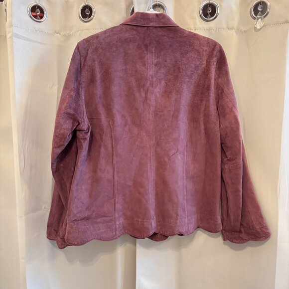 Vtg Isabella Bird Suede Leather Jacket Large Fairy Grunge Western Scallop 19130 - Picture 2 of 11